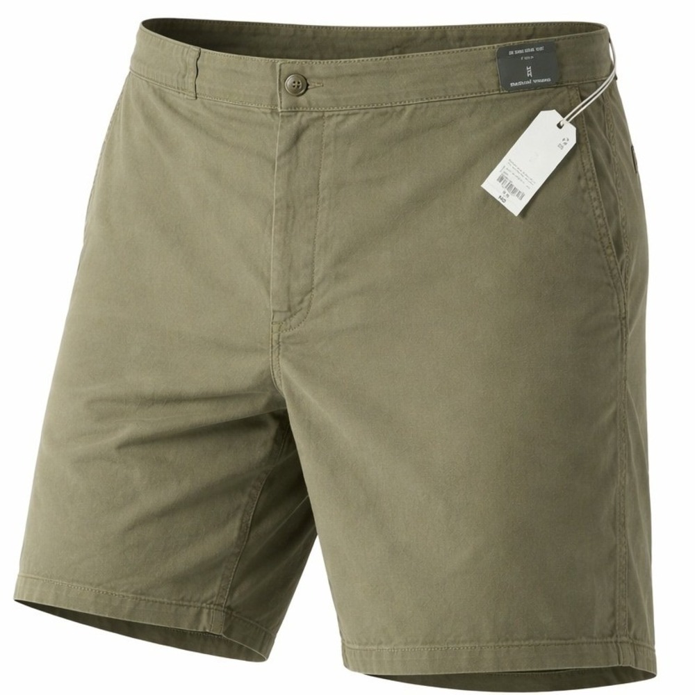Mutual Weave Chino Board Short Mens 50 8" Inseam Olive Green Solid Regular New